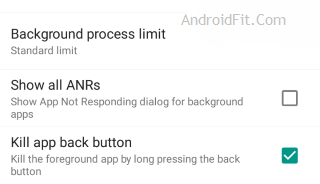 Kill App Back Button -  Android Developer Options Feature