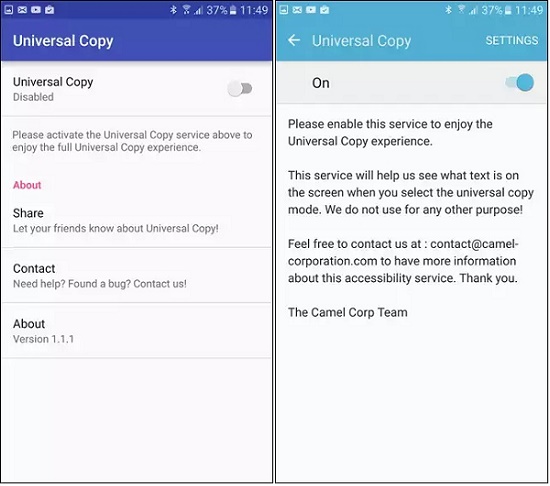Universal Copy for Android